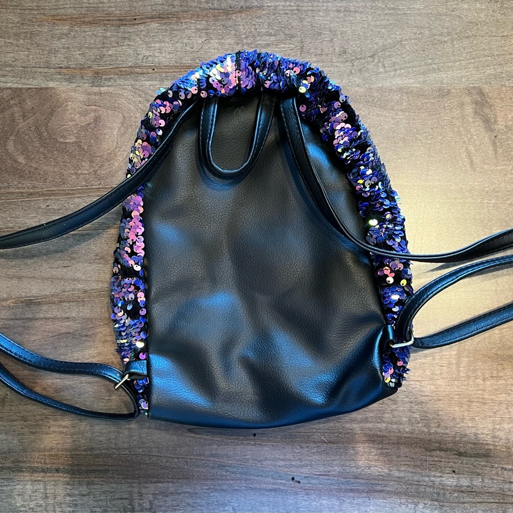 Girls Justice “R” Sequin Mini Backpack - Picture 2 of 3